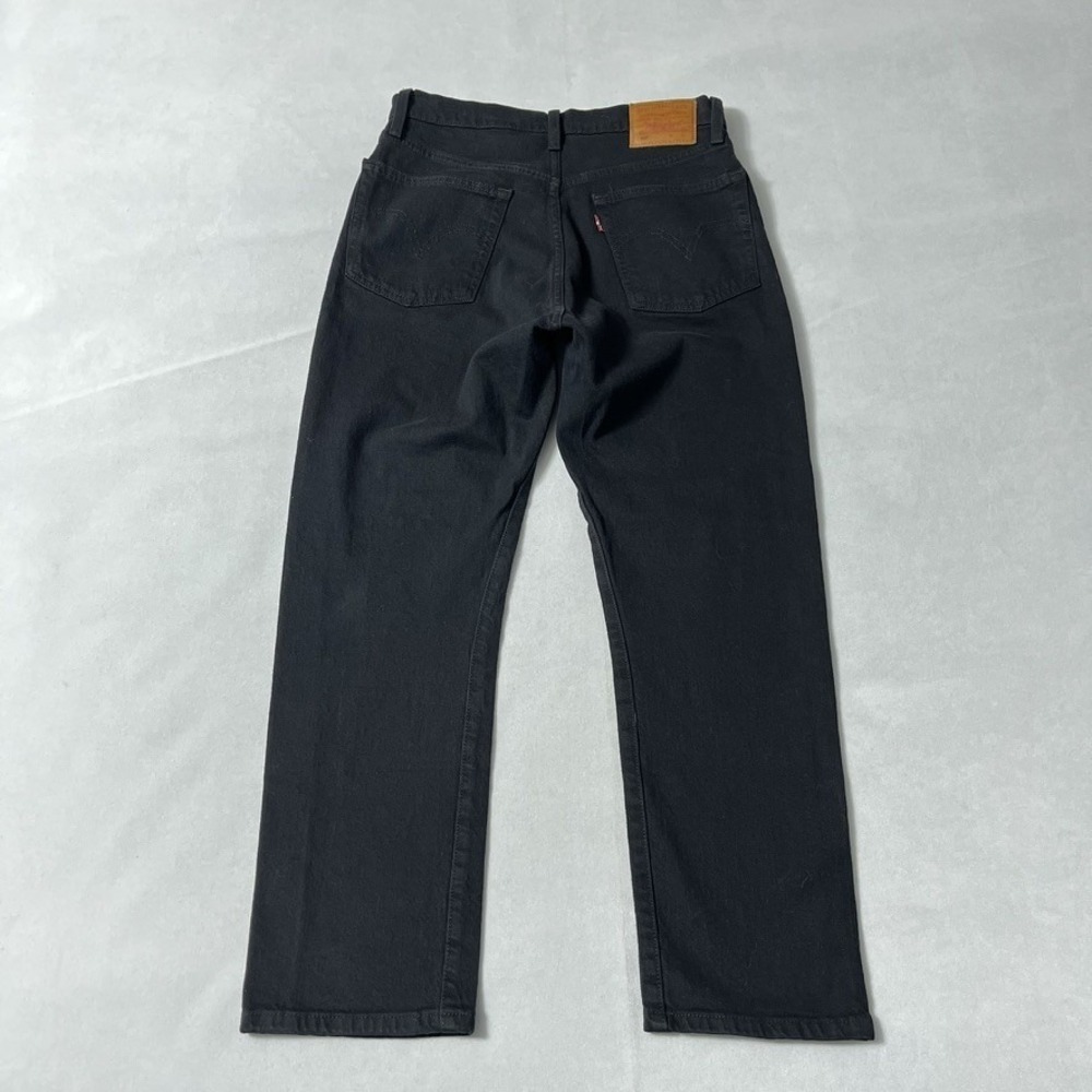 Levis Premium‎ 501 Jeans Women 27 Black Cropped Stretch Button Fly